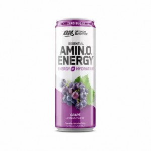 Optimum Nutrition ESSENTIAL AMIN.O. ENERGY+ Electrolytes Sparkling Grape 355ml * 12 Cans (12 Servings) Romania | 9085-LQNUY