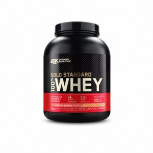 Optimum Nutrition GOLD STANDARD 100% WHEY™ Strawberry Banana 5 lb (75 Servings) Romania | 4095-TRWZB