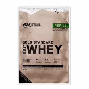 Optimum Nutrition GOLD STANDARD 100% WHEY™ Recyclable Refill Bag Double Rich Chocolate 2 lb (29 Servings) Romania | 0296-NZTHQ