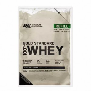 Optimum Nutrition GOLD STANDARD 100% WHEY™ Recyclable Refill Bag Vanilla Ice Cream 2 lb (29 Servings) Romania | 8674-SKPMQ