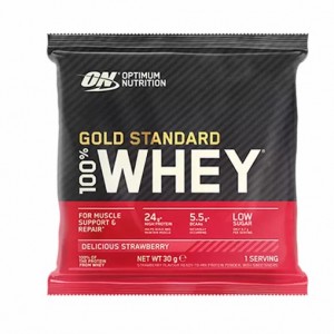 Optimum Nutrition Gold Standard 100% Whey Powder Sachets Delicious Strawberry 1 sachet (30 grams) Romania | 6038-XOJLG