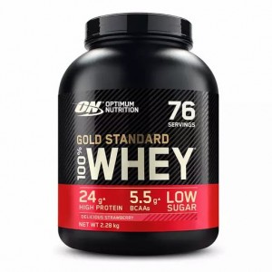 Optimum Nutrition Gold Standard 100% Whey Protein Powder Delicious Strawberry 2.28 kg (76 Servings) Romania | 2794-CAVND