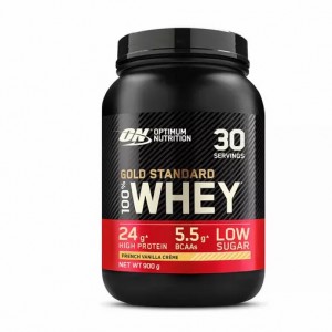 Optimum Nutrition Gold Standard 100% Whey Protein Powder French Vanilla 900 grams (30 Servings) Romania | 3572-PZFIH