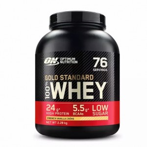 Optimum Nutrition Gold Standard 100% Whey Protein Powder French Vanilla 2.28 kg (76 Servings) Romania | 0186-WMANB