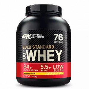 Optimum Nutrition Gold Standard 100% Whey Protein Powder Banana Cream 2.28 kg (76 Servings) Romania | 0587-DZHGM