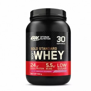 Optimum Nutrition Gold Standard 100% Whey Protein Powder White Chocolate Raspberry 900 grams (30 Servings) Romania | 0479-VWRLI