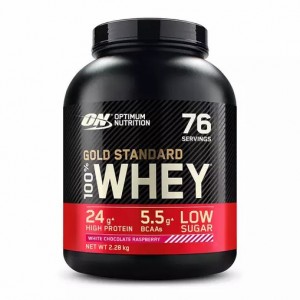 Optimum Nutrition Gold Standard 100% Whey Protein Powder White Chocolate Raspberry 2.28 kg (76 Servings) Romania | 7493-AZBJQ