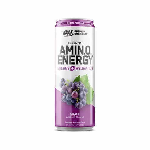 Optimum Nutrition ESSENTIAL AMIN.O. ENERGY+ Electrolytes Sparkling Grape 355ml * 12 Cans (12 Servings) Romania | 9085-LQNUY