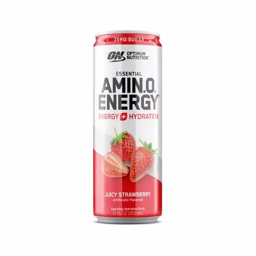 Optimum Nutrition ESSENTIAL AMIN.O. ENERGY+ Electrolytes Sparkling Juicy Strawberry 355ml * 12 Cans (12 Servings) Romania | 6420-XOISK