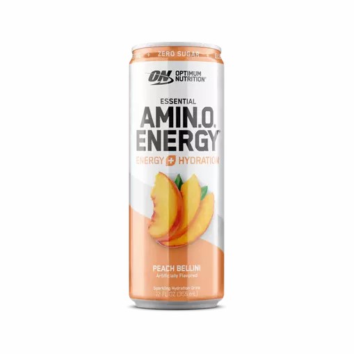 Optimum Nutrition ESSENTIAL AMIN.O. ENERGY+ Electrolytes Sparkling Peach Bellini 355ml * 12 Cans (12 Servings) Romania | 2517-NJYFM