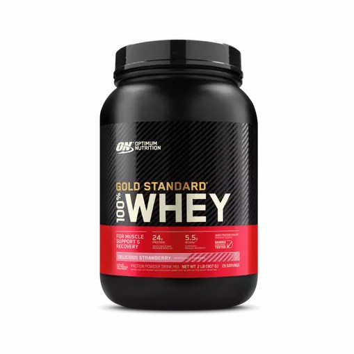 Optimum Nutrition GOLD STANDARD 100% WHEY™ Delicious Strawberry 2 lb (29 Servings) Romania | 4397-AGLUJ