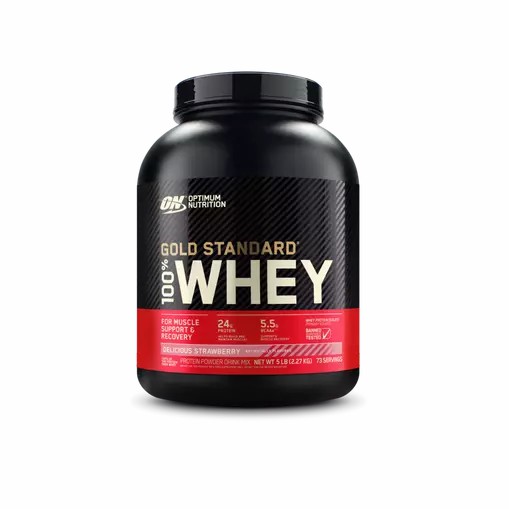 Optimum Nutrition GOLD STANDARD 100% WHEY™ Delicious Strawberry 5 lb (73 Servings) Romania | 5318-HIXZK