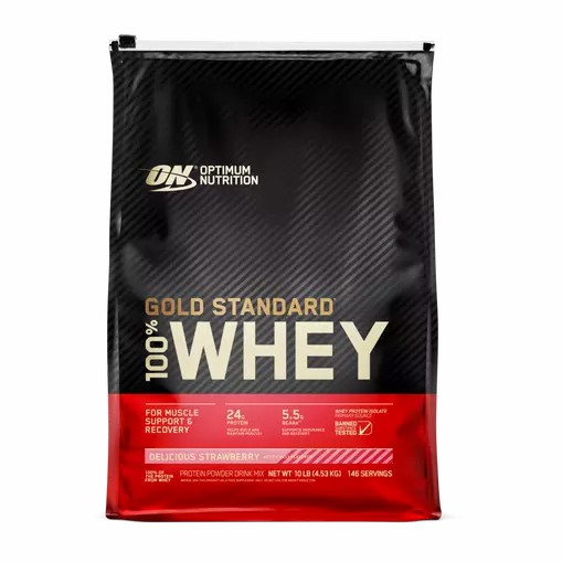 Optimum Nutrition GOLD STANDARD 100% WHEY™ Delicious Strawberry 10 lb (146 Servings) Romania | 7832-OJLYE