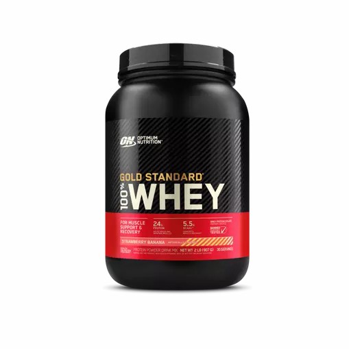 Optimum Nutrition GOLD STANDARD 100% WHEY™ Strawberry Banana 2 lb (30 Servings) Romania | 8394-GOVCW