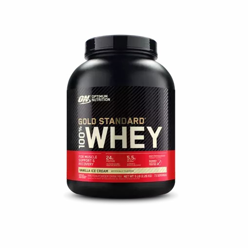 Optimum Nutrition GOLD STANDARD 100% WHEY™ Vanilla Ice Cream 5 lb (73 Servings) Romania | 5289-UNVQL