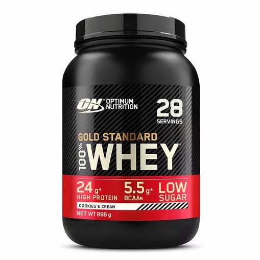 Optimum Nutrition Gold Standard 100% Whey Protein Powder Cookies & Cream 896 grams (28 Servings) Romania | 0312-PIZAE