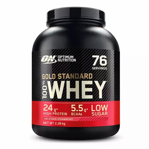 Optimum Nutrition Gold Standard 100% Whey Protein Powder Delicious Strawberry 2.28 kg (76 Servings) Romania | 2794-CAVND