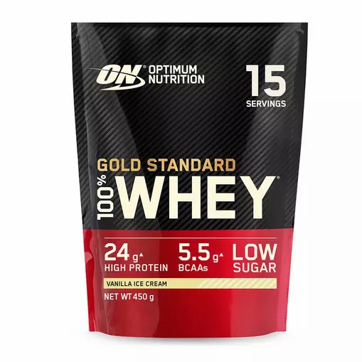 Optimum Nutrition Gold Standard 100% Whey Protein Powder Vanilla Ice Cream 450 grams (15 Shakes) Romania | 1736-JNWVX