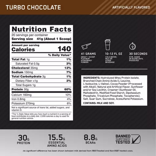 Optimum Nutrition PLATINUM HYDROWHEY™ Turbo Chocolate 1.8 lb - Notify me Romania | 3842-VQRNM