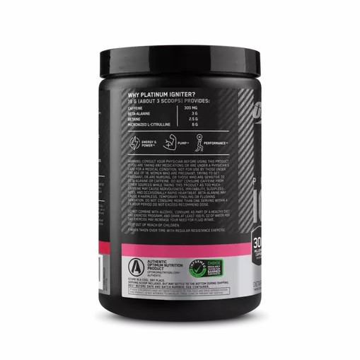 Optimum Nutrition Platinum Igniter Berry Lemonade Blast 0.84 lb (20 Servings) Romania | 5860-WXGRN